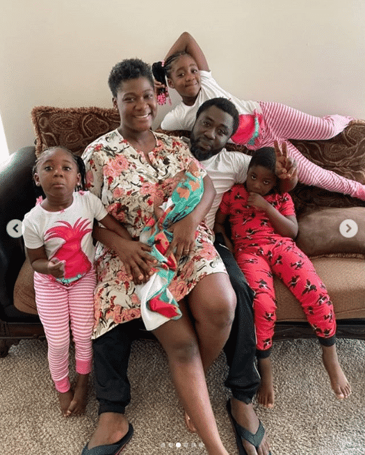 See photos and video of Mercy Johnson and kids celebrating her husband on his birthday