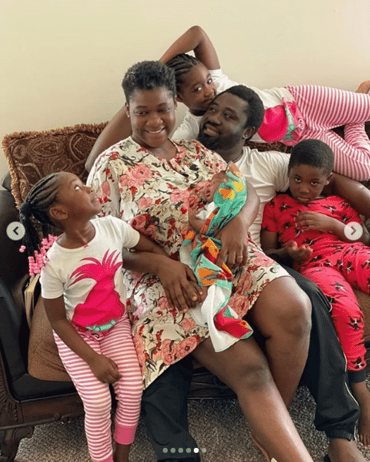 See photos and video of Mercy Johnson and kids celebrating her husband on his birthday