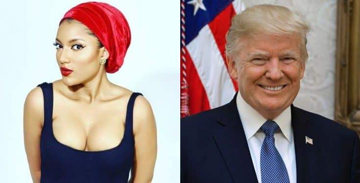 'You are Godsent to the world' - BBNaija's Gifty prays for Donald Trump to remain on seat forever