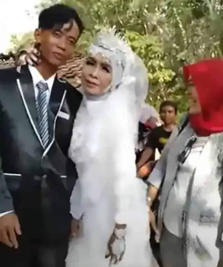 65-year-old grandmother marries her 24-year-old adopted son (Photos)