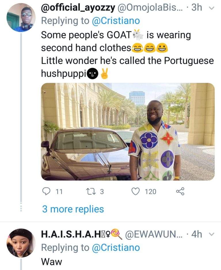'Them don sell Hushpuppi cloth give you now now' - Nigerians react as Ronaldo wears same outfit with Hushpuppi