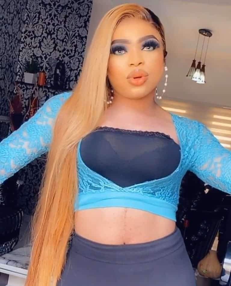 Bobrisky flaunts boobs weeks after turning up as a man to his father's birthday (Photos/Video)