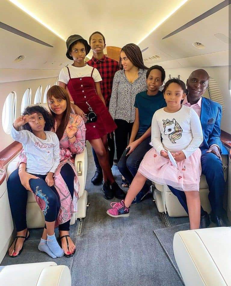 Regina Daniel's Hubby, Ned Nwoko Shows Off His Wives And Children (Photos)