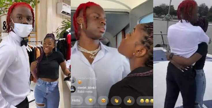 Rema finally breaks silence after being dragged over romantic date with female fan