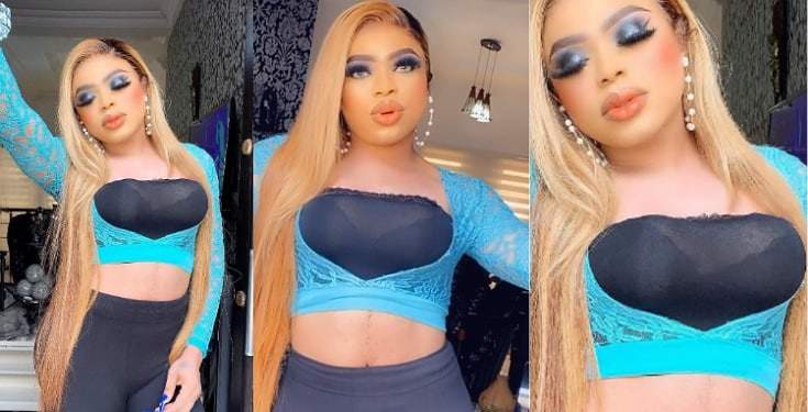 Bobrisky flaunts boobs weeks after turning up as a man to his father's birthday (Photos/Video)