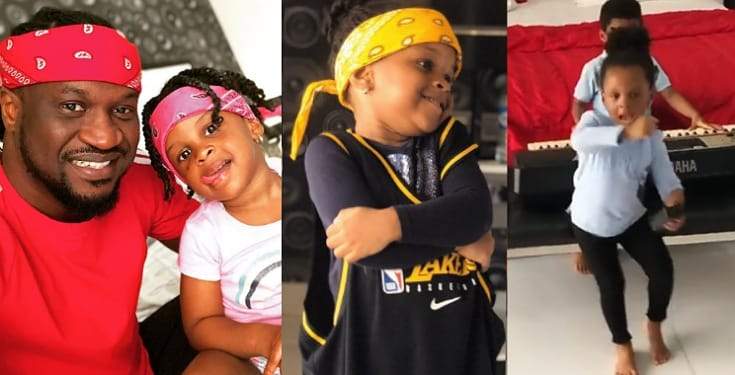 'Musically good' - Paul Okoye hypes his little daughter, Nadia as she shows off her rap skills (Video)