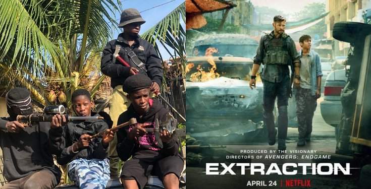 Makers of American film "Extraction" invite Ikorodu Bois to their 2nd premier for remaking the movie (Video)