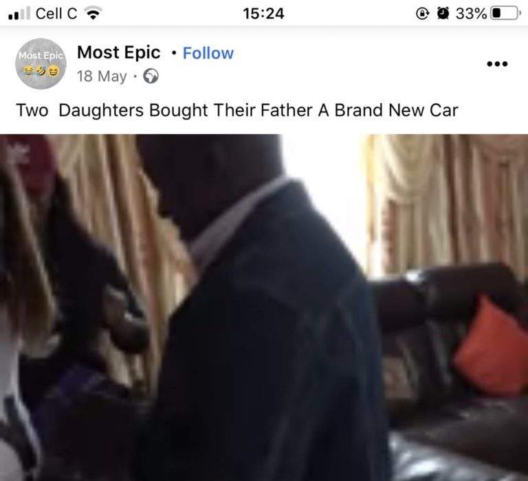 Two daughters bought their father a brand new car - Man replies his demanding daughter (screenshots)