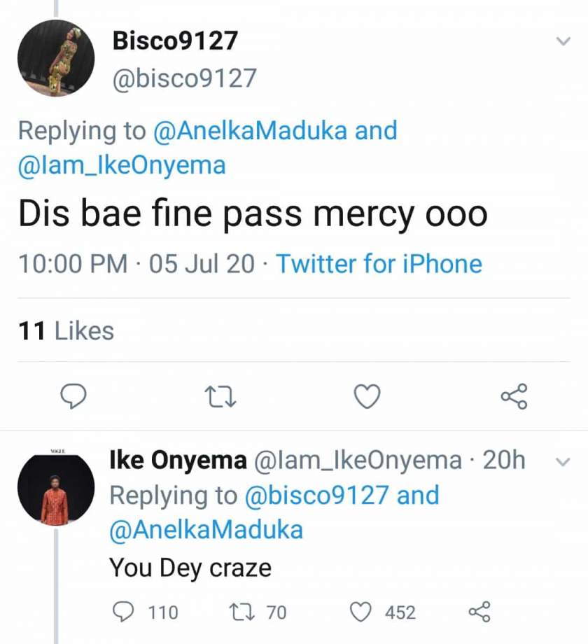 'You dey craze' - Ike blasts fan who said actress Ruby is prettier than his lover, Mercy