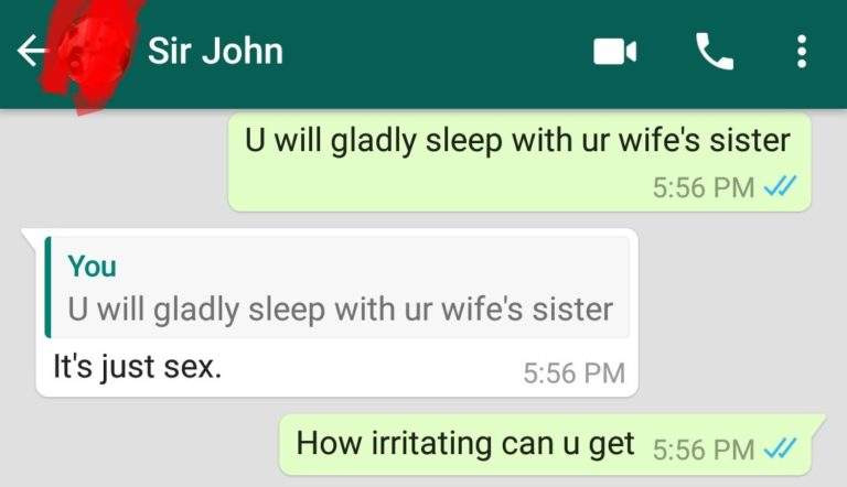 Lady shares chat with sister's husband who promised to 'lick her honey pot' after she caught him cheating