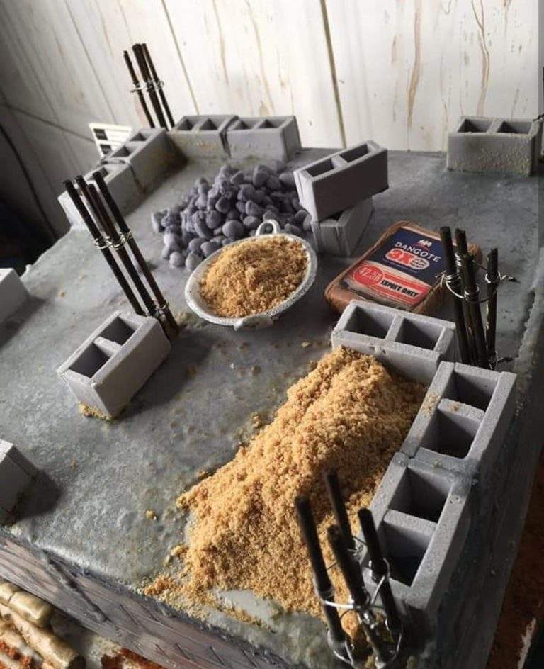 Baker Shares Beautiful Photos Of Cake Designed To Look Like An Uncompleted Building
