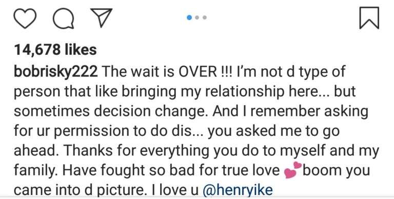 'I fought so hard for true love before you came' - Bobrisky finally shows off his lover, Henry (Photos)