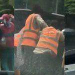 Moment Road Safety officers tried to put a driver inside the boot of their car (Video)