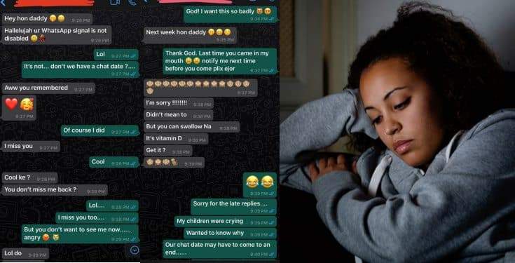 Pregnant wife shares chat conversation between her husband and his gay lover