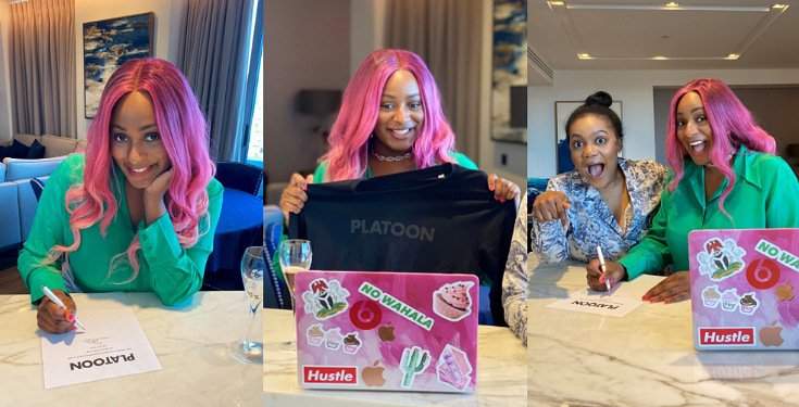 DJ Cuppy signs music deal with London based record label, Platoon (Photos/Video)