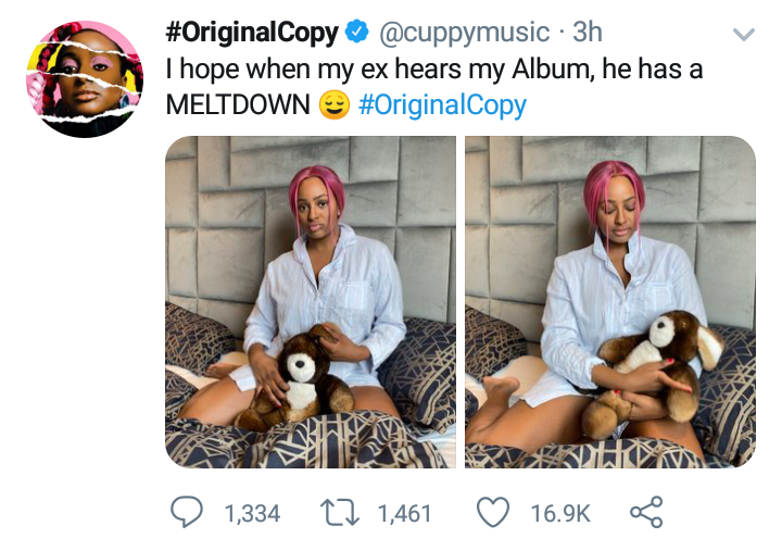 DJ Cuppy says her Ex-Boyfriend will have a meltdown when he hears her album