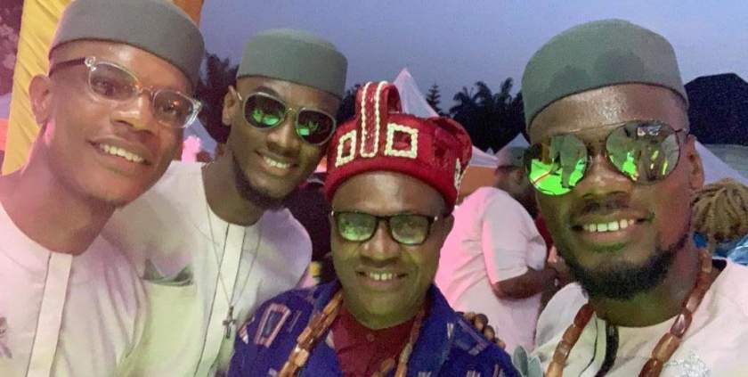 #BBNaija: Check out photos of Prince' dad who is a King and his look alike brothers