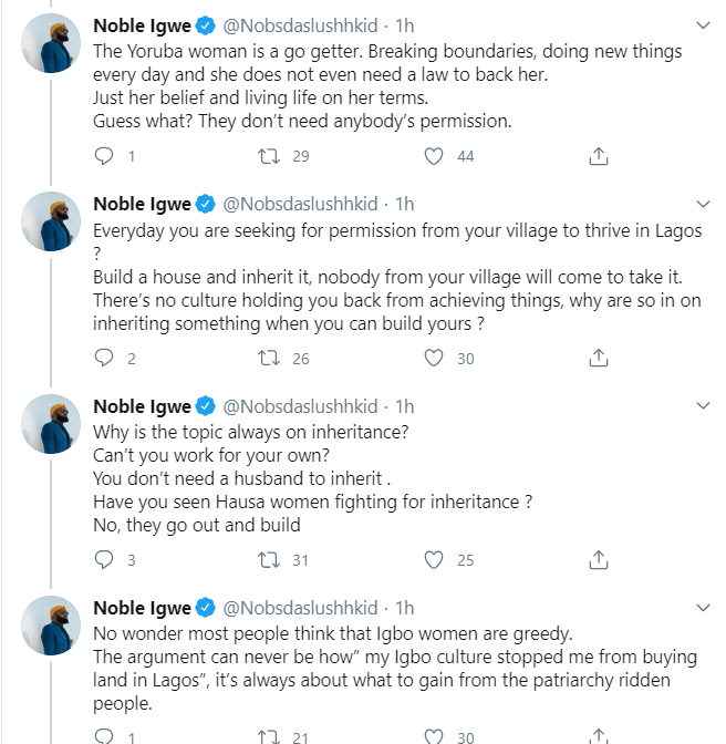 'Igbo women are lazy, they don't like to work, they just want to enjoy their husband's money' - Noble Igwe