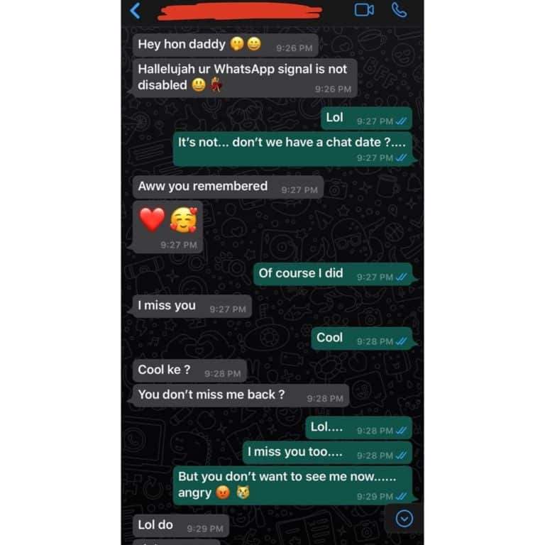 Pregnant wife shares chat conversation between her husband and his gay lover