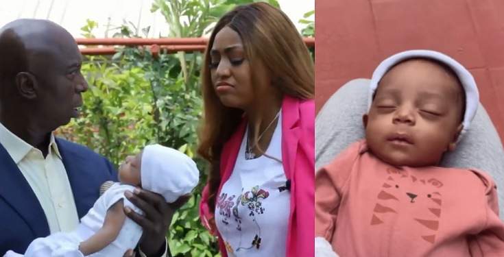 Regina Daniels and husband argue over their baby's complexion