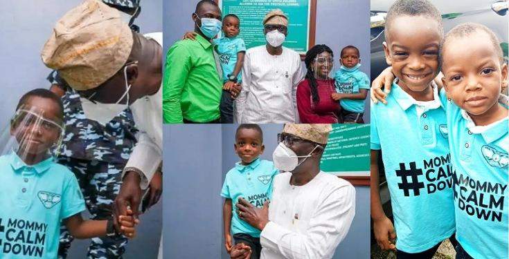 'Mommy Calm Down' Boy And His Family Meets Lagos Governor, Jide Sanwo-Olu (Photos/Video)