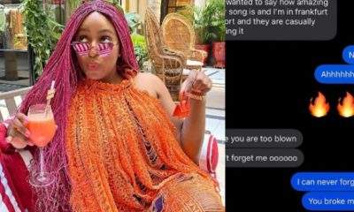 DJ Cuppy shares conversation with ex boyfriend who broke her heart