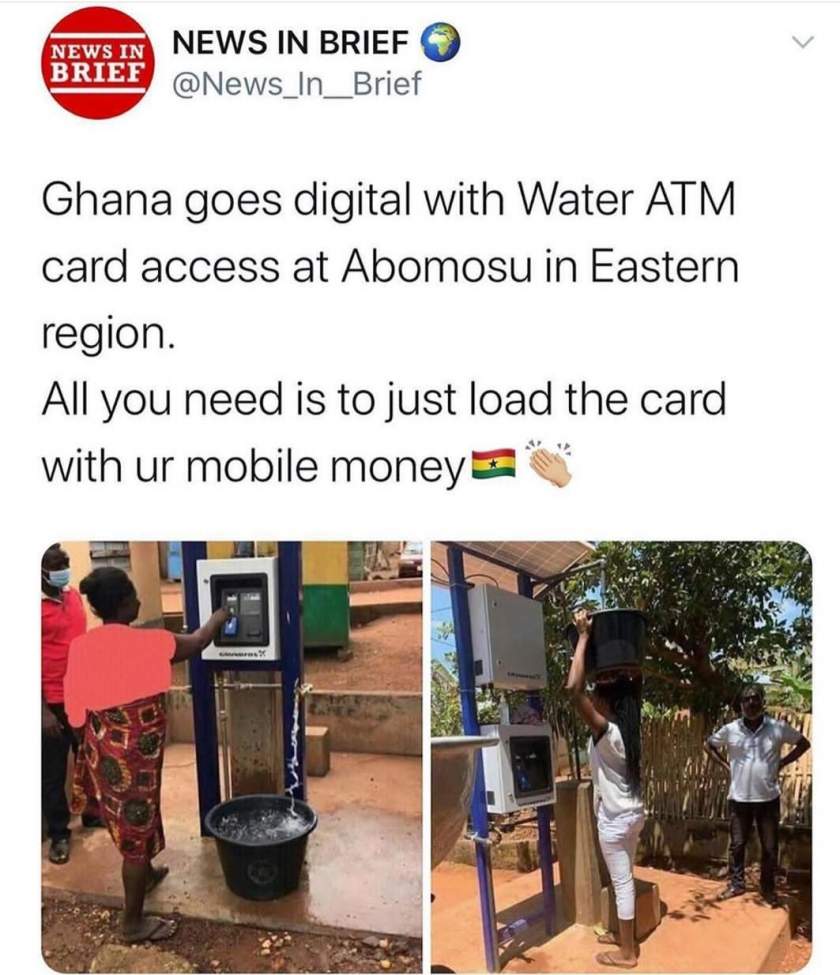 Ghanaians Launch Public Water Vending Machine Which Works With ATM Card (Photos)