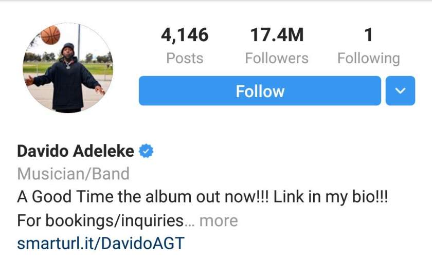 'Another assurance coming' - Fans react as Davido follows strange lady on IG, weeks after unfollowing everybody (Photos)