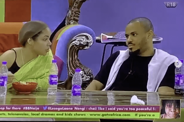 #BBNaija: You're too peaceful for me, I can't be with a guy that's too peaceful - Nengi tells Ozo
