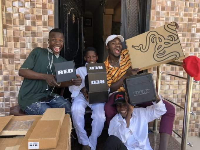 Again, Ikorodu Bois receive surprise gifts from RED and Razer after viral Money Heist trailer remake (Photos)