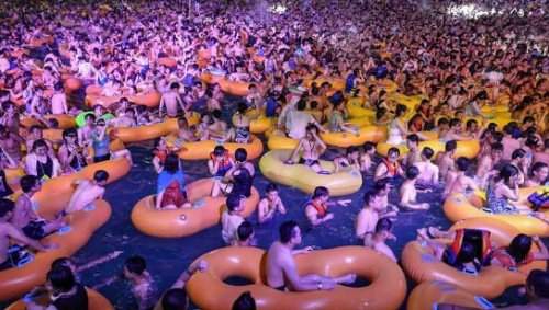 Wuhan, China throws massive pool party to celebrate 3 months of no new Covid-19 cases (Photos/Video)