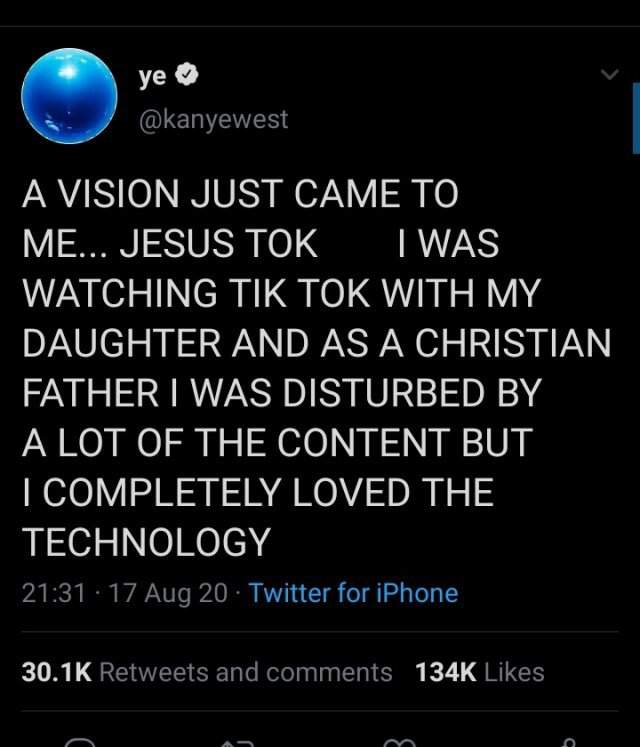 Kanye West plans to collaborate with TikTok for a Christian version, 'Jesus Tok'