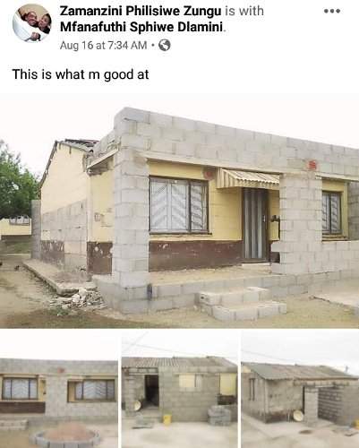 Lady builds her own house from scratch to finish all alone with no external help (Photos)