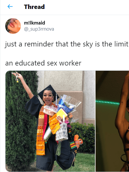 'The sky is the limit' - Sex worker says as she graduates