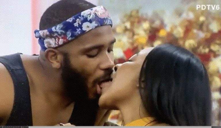 BBNaija: Erica and Kiddwaya make out under the sheets (Video)