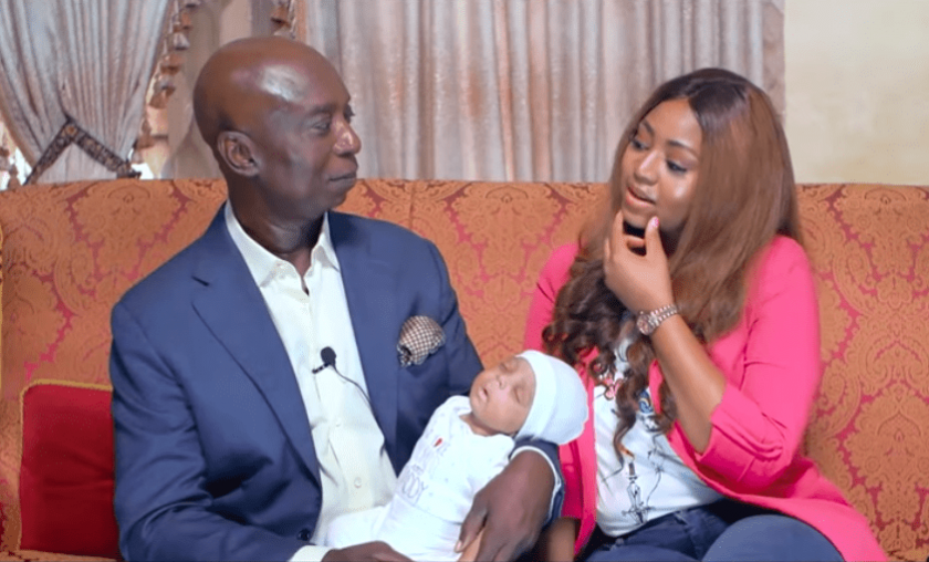 Regina Daniels and Ned Nwoko officially reveal their son's face (Photos)