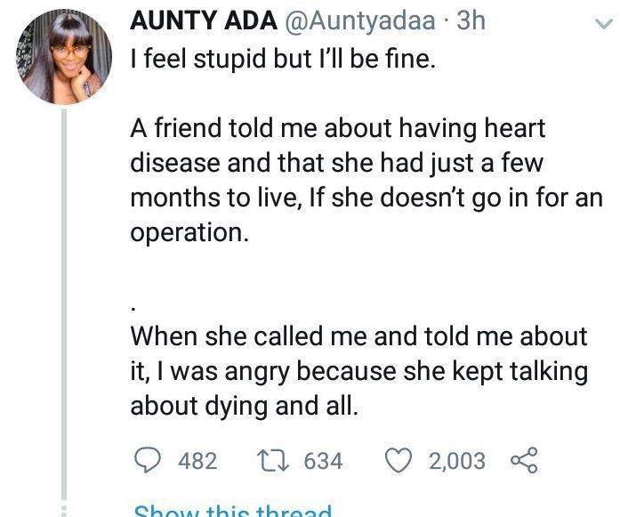 Lady Dupes Her Bestie Of N1m By Faking Heart Disease