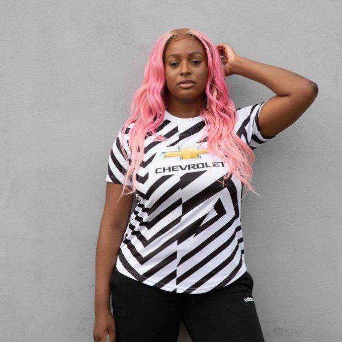 DJ Cuppy gets featured in Manchester United's new jersey campaign (Photos/Video)