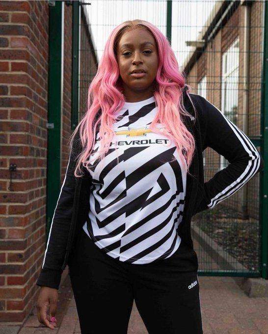 DJ Cuppy gets featured in Manchester United's new jersey campaign (Photos/Video)
