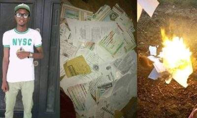 Frustrated graduate burns all his certificates due to inability to secure a job