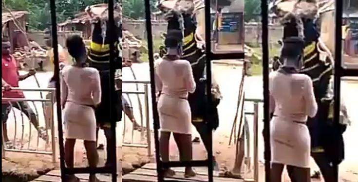 Masquerade Spotted Toasting A Girl In Nnewi (Video)