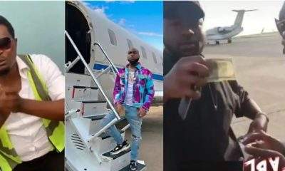 'Davido please tell them I did not beg you' - Airport official who Davido gifted $100 cries out after getting sacked (Video)