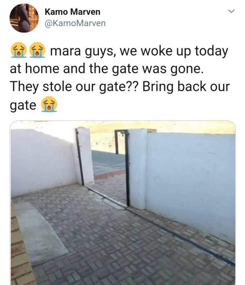 'We woke up today and our gate was gone, they stole our gate' - Lady laments