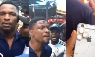 Nigerian man goes 'gaga' in computer village after paying N100,000 for fake iPhone (Video)