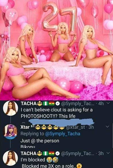 'Clout Is Asking For Photoshoot' - Tacha shades Mercy Eke