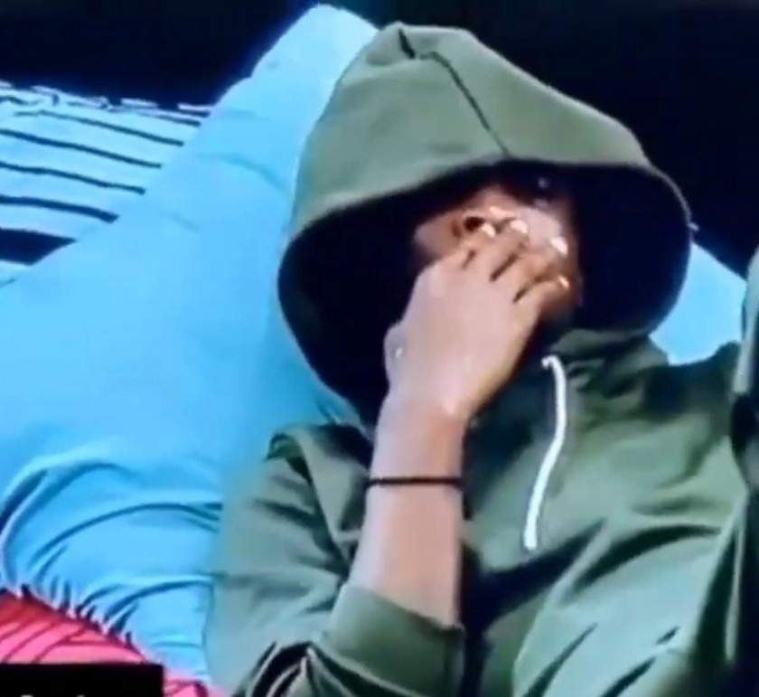 BBNaija: Laycon rubs his manhood, then smells his hand afterwards (Photos)