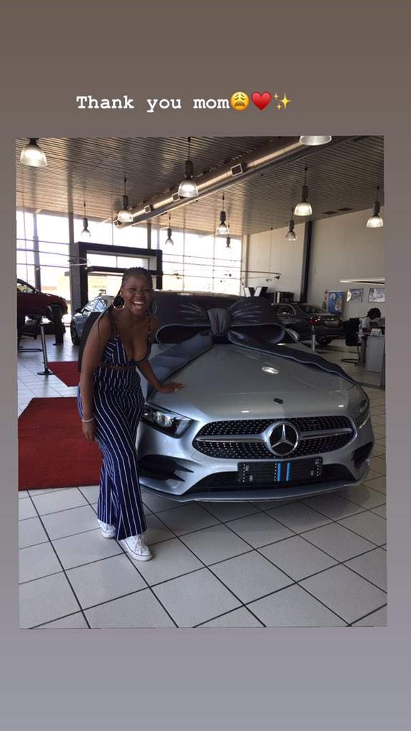 Lady excited as she gets a brand new Mercedes Benz gift from her mother (photos)