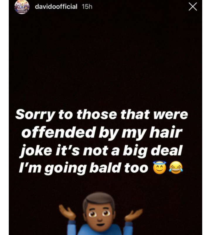 Davido apologizes to Peter Okoye, E-money, Kcee for Joking about their hair