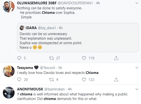 Nigerians react to Davido and his babymama, Sophia Momodu's drama on IG