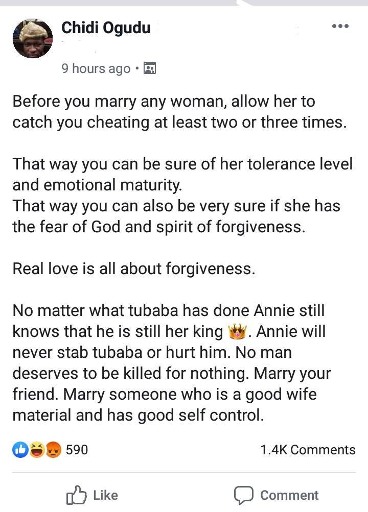 Maryam Sanda: 'Before you marry any woman, allow her to catch you cheating at least two or three times' - Nigerian man, says